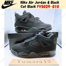Nike Air Jordan 4 Black Cat Black FV5029-010 Men's Size