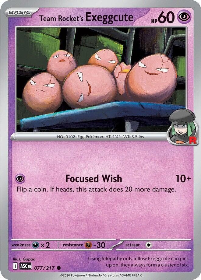 Team Rocket's exeggcute 077/217 Me: Ascended Heroes Regular