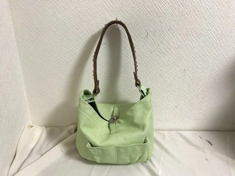 Tylie Malibu Shoulder Hobo Tote Bag Purse Leather in Light Green USED Good Cond - Image 2 of 4