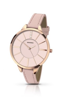 Sekonda Damenuhr mit rosa Zifferblatt & rosa Armband 2305