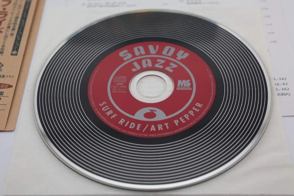 Art Pepper Surf Ride +4 Mini LP CD Savoy Hampton Hawes Jack Montrose Japan Press - Image 4 of 4