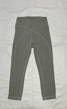 Lululemon Leggings Womens 4 Green High Rise Capri Yoga Pants Athletic Gym
