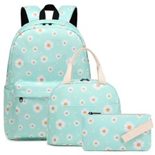 Girls School Backpack Kids Teens 3In1 Bookbag Set Lunch Bag Pencil Case Kit