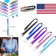 Adjustable Face Mask Holder Lanyard 10 Pcs Soft Polyester Neck Strap for Adults