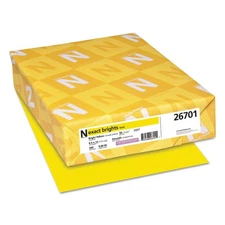 Neenah Paper 26701 8.5" x 11" Exact Brights Paper - Bright Yellow (500/RM) New