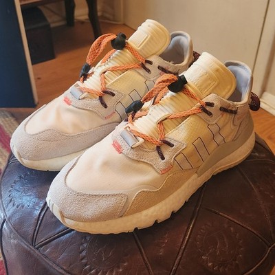 Ivy Park x Adidas Mens Sneakers EVM 004001 Nite Jogger Ecru Tint US 10