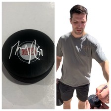 DAVID PERRON SIGNED DETROIT RED WINGS 100 YEARS HOCKEY PUCK W/ CASE COA