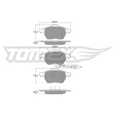 Satz Bremsbeläge Bremsklötze vorne für VW Bora 1 1J2 1J6 Golf 3 1H1 4 | 24654