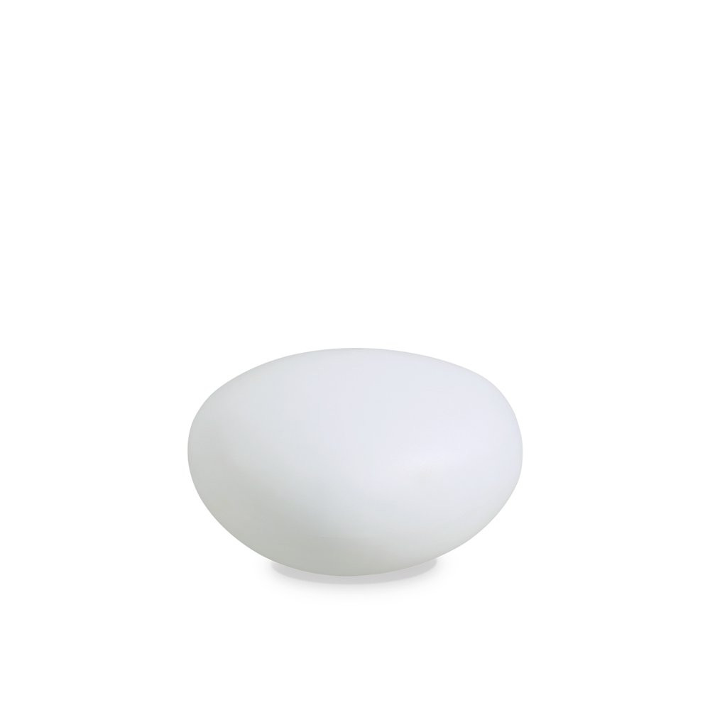 Piantana Sasso Bianco 33cm Facile da Pulire | Lampada E27 Moderna