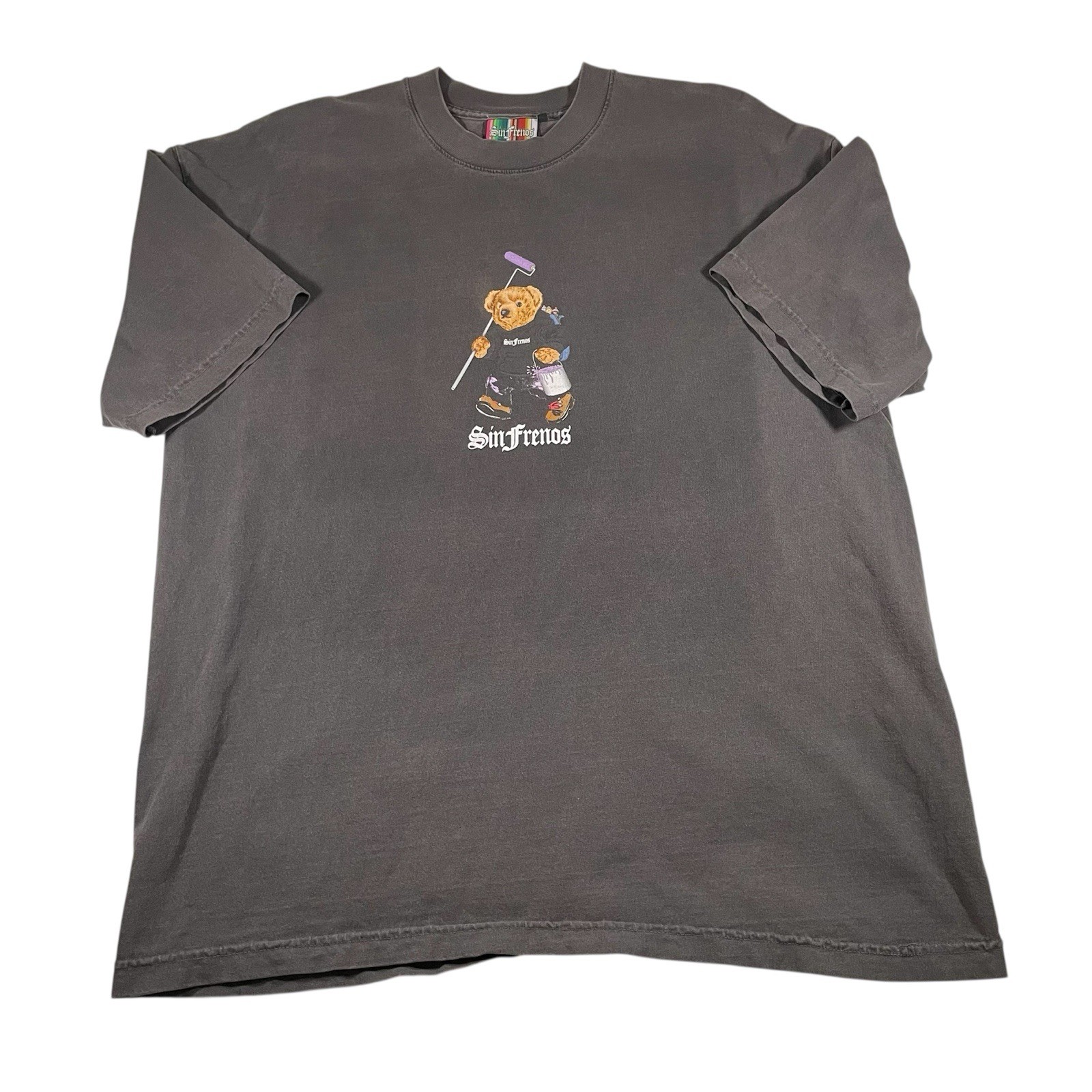 Camiseta Sin Frenos Los Angeles Para Hombres XL Oso Graffiti Estampado Gráfico Ropa de Calle