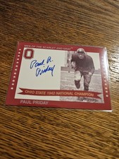 2005 TK LEGACY MEN OF THE SCARLET AND GRAY ON CARD AUTO OF PAUL PRIDAY