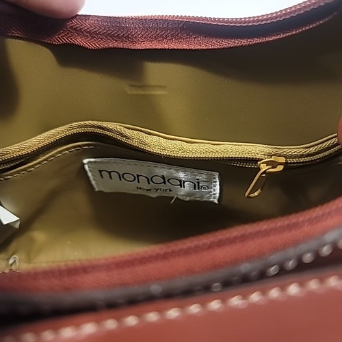 Vintage Mondani New York Brown / Burgundy, Bag Purse. New with tag. Unused. - Picture 10 of 20