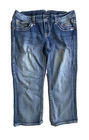 GOOD Size 11/12 Womens Vigoss Capri Jeans Distressed 21" Length Cotton Spandex