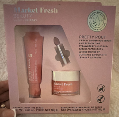 Market Fresh Beauty Pretty Pout Lip Serum + Strawberry Lip Scrub Set