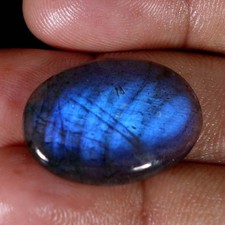 17.80 Cts 18X25X04 mm Natural Blue Fire Labradorite Oval Cabochon Gemstone