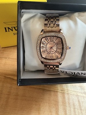 Invicta Wildflower Rose Gold Women s Watch with Crystal Bezel 69358