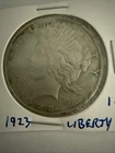 1923 Peace Silver Dollar Philadelphia Mint Circulated VF-EF 90% Silver Coin