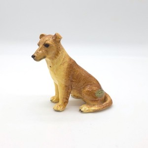 Mortens Studio Sitting Collie Dog Figurine Vintage Ceramic Tan 3.5in
