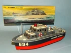 HARBOR PATROL TIN BATTERY TOY ORIGINAL BOX BANDAI JAPAN