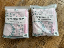 TWO (2) Blue Lagoon Spa Collection, Hair Drying Pillowcase And Scrunchie Set NWT