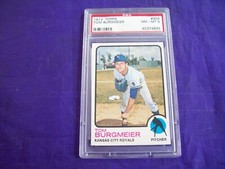 1973 TOPPS #306 TOM BURGMEIER PSA 8