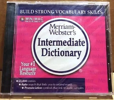 NEW - MERRIAM WEBSTER'S INTERMEDIATE DICTIONARY CD ROM WIN/MAC 1998 ZANE PUBL.