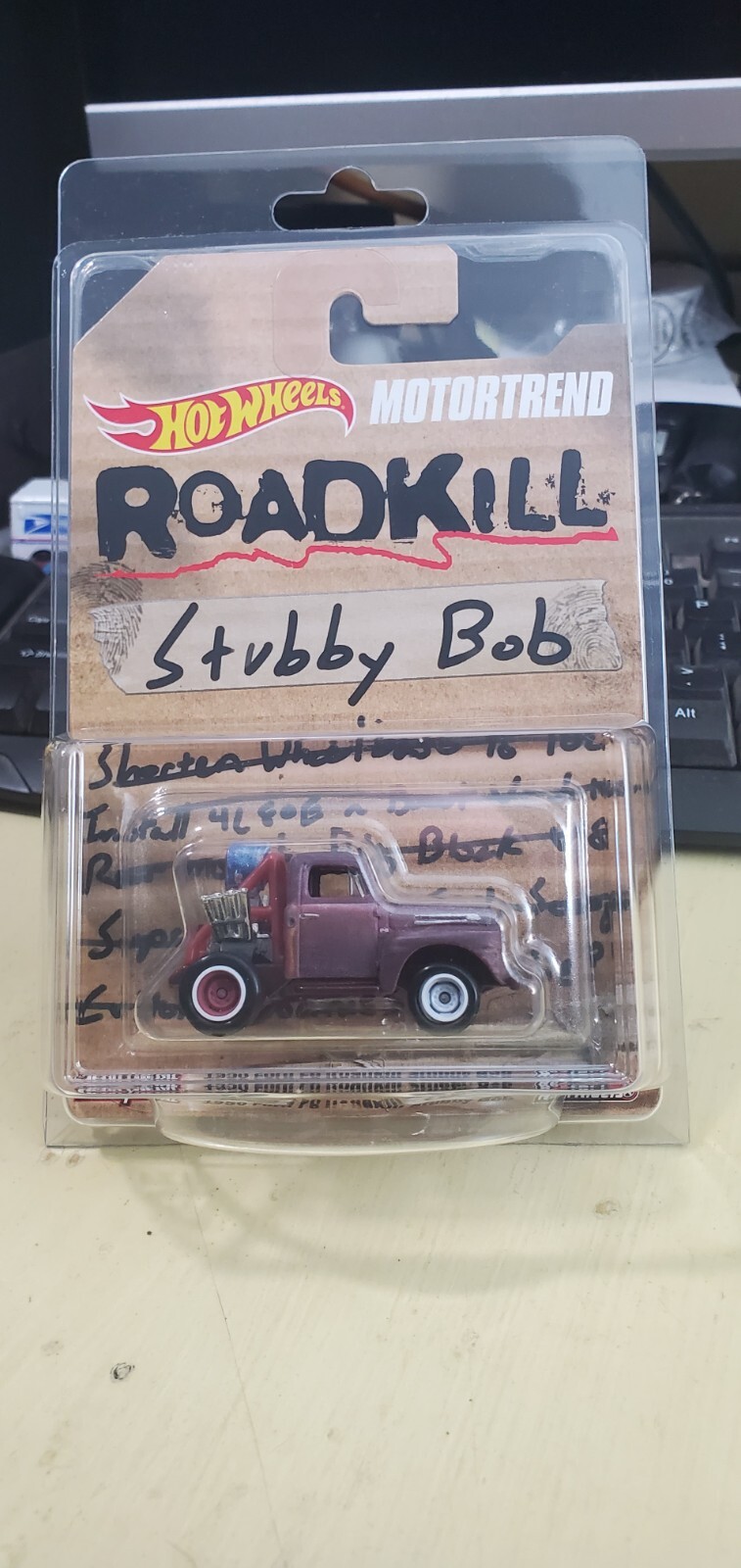 HOT WHEELS ROADKILL STUBBY BOB, seen on MOTORTREND CHANNEL w/PROTECTO