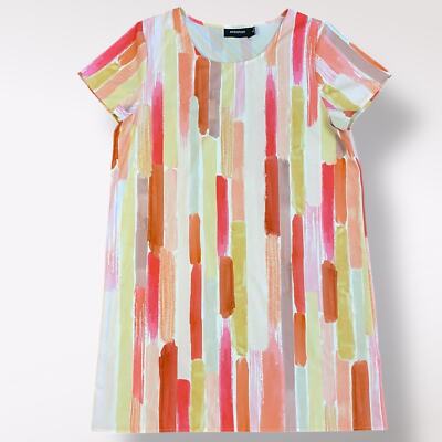 Minkpink Good Life Tee Mini Dress Womens Size M Boho Pink Yellow