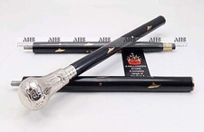 Chrome Finish Replica of Bat Masterson Knob Handle Wooden Walking Stick Cane