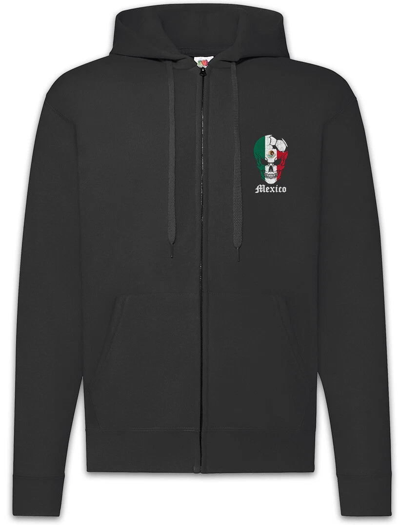 Mexico Football Skull I Zipper Hoodie mexican Soccer Flag World Championship