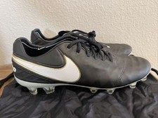 Nike Tiempo Legend VI FG Soccer Cleats Black Vivid Gold 819177-010 Men Sz 8 RARE