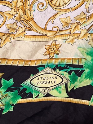 Rare Vintage Atelier Versace Huge Silk Scarf | eBay