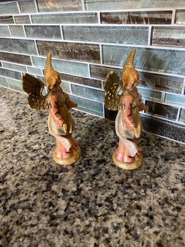 2 Fontanini Dep. Italy Nativity Figures 5.5" Simonetti 1994 THE STANDING ANGEL - Picture 7 of 8