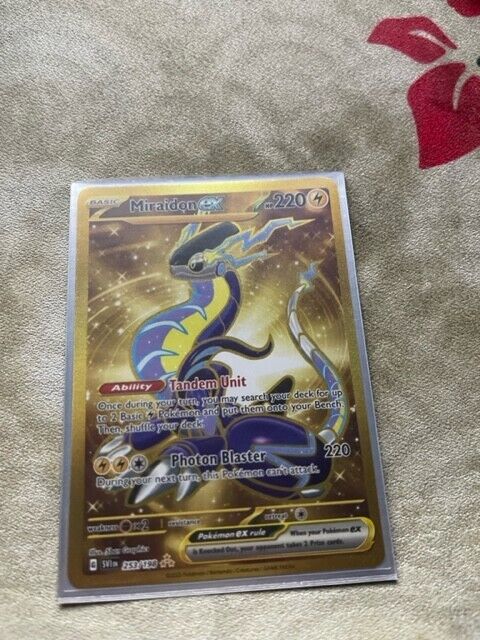 Miraidon EX 253/198 Full Art Gold Secret Rare Card Pokémon Scarlet & Violet  - NM