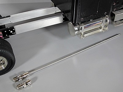 Aluminum 4 7/8'' Frame Extension + Drive Shaft Tamiya 1/14 Globeliner King Hauler