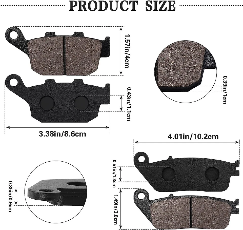 Brake Pads for Honda CMX500 Rebel 2018-20 CTX700 2014-19 NC700X NC700S 2012-2013 - Image 3 of 4