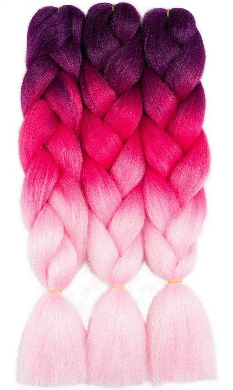 Pink, Purple, Yellow & Teal Synthetic Jumbo Braid – SimplyHair