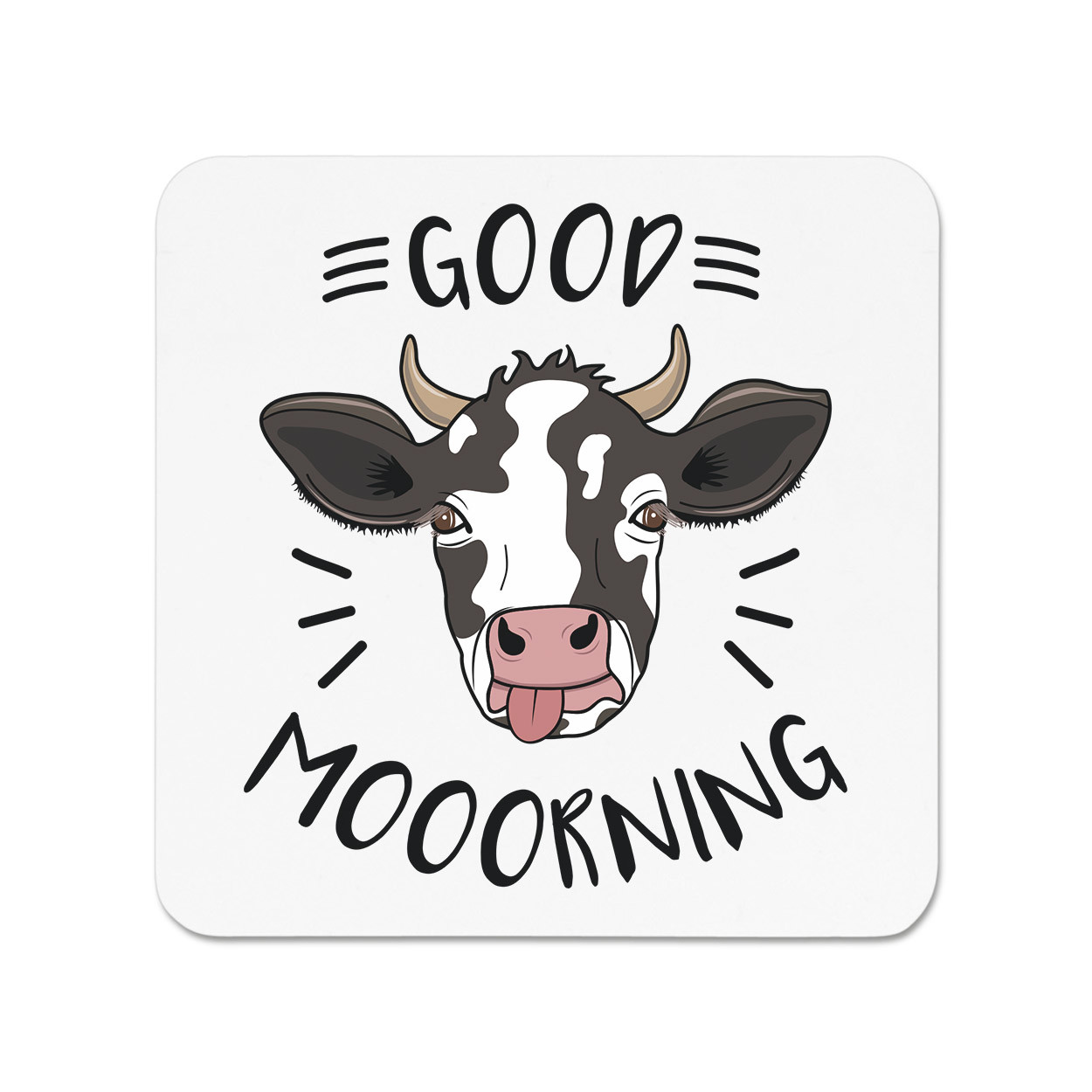 Good Mooorning Cow Fridge Magnet - Funny Morning Moo Joke