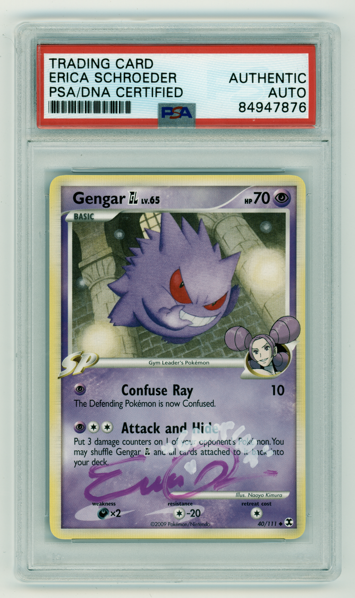 PSA Signed Erica Schroeder Pokémon Gengar [GL] Rising Rivals 40