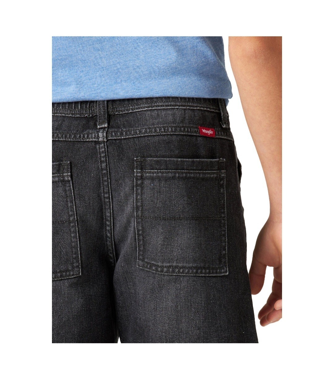 Wrangler Boy's Black Acid Washed Skater Denim Shorts - Select Size