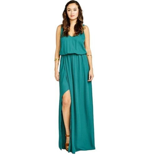 Show Me Your Mumu Dress Large Green Crisp Kendall Bridesmaid Formal NEW