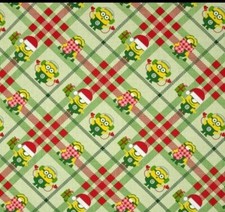 MINIONS DESPICABLE ME CHRISTMAS HOLIDAY PLAID FABRIC 100 cotton sewing BTHY