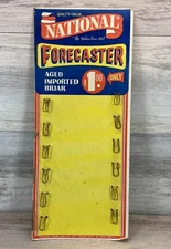 National Forecaster Aged Briar Pipes Cardboard Counter 1940s Advertising Display