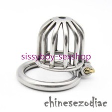 New Stainless Steel Male Chastity Device Short Cage for Men Metal Locking Belt