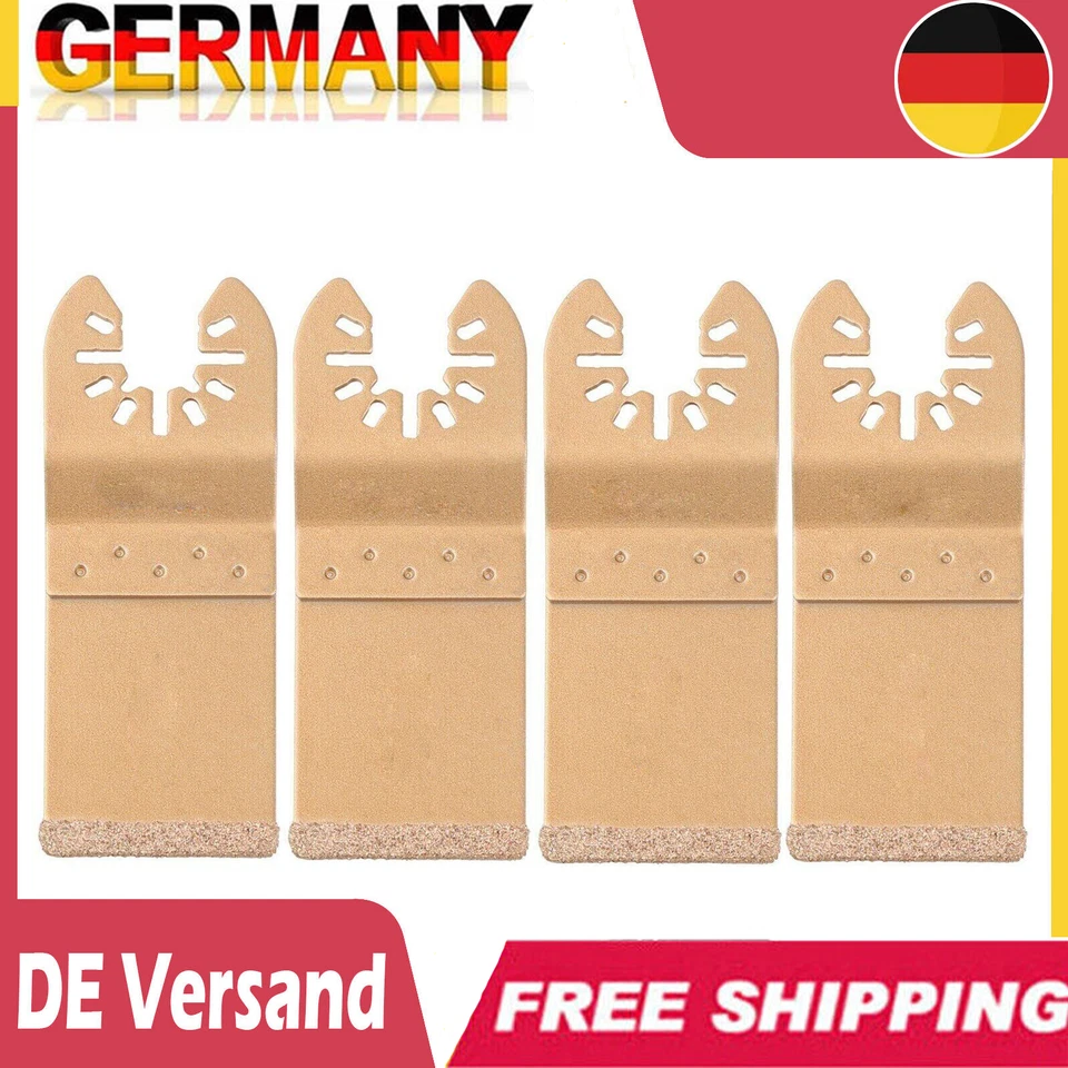 VEARTER 4x Multi Tool Set Sägeblatt Carbide Oszillierende Für Fliesen Stein Beton Mode