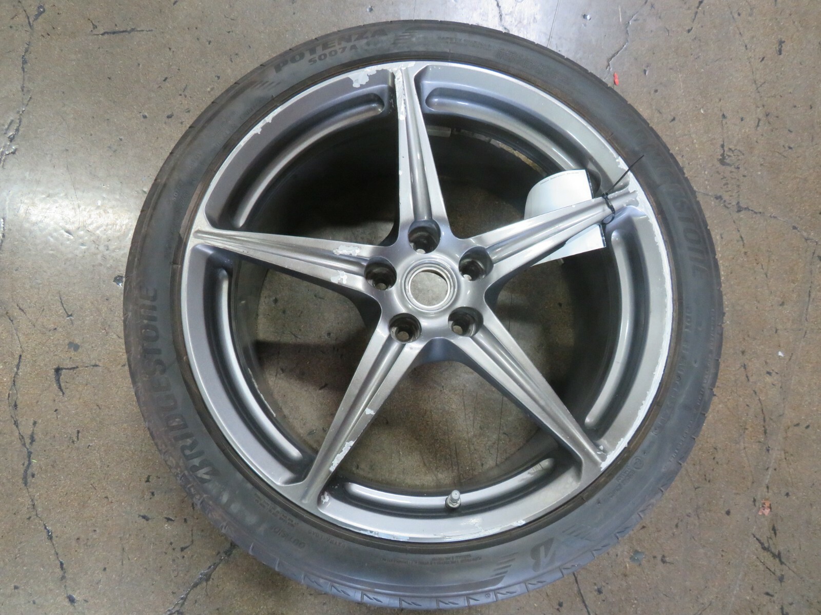 Ferrari 458 Italia, Spider, Rear Forged Wheel, Used, Damaged, P/N 255226