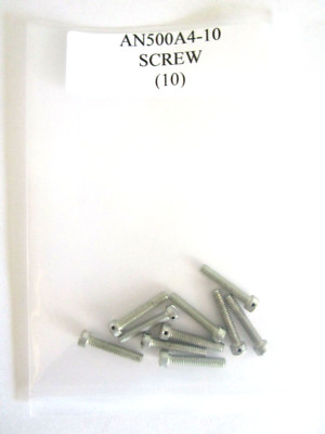 AN500A4-10 Fillister Screw 4-40 x 5/8 Slotted Drilled Head Steel - Lot of 10