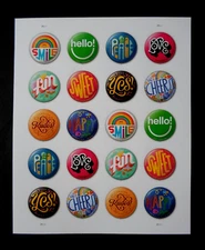 2024 Pinback Buttons  Cat # 5919a-5928a NDC Imperf Sheet of 20 Forever Stamps
