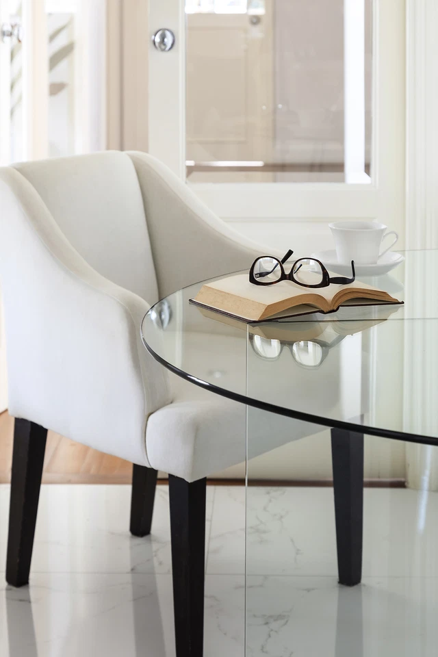 Pro Safe Glass 14" Round Tempered Glass Table Top 3/8" Thick Flat Edge - Clear - Image 4 of 4