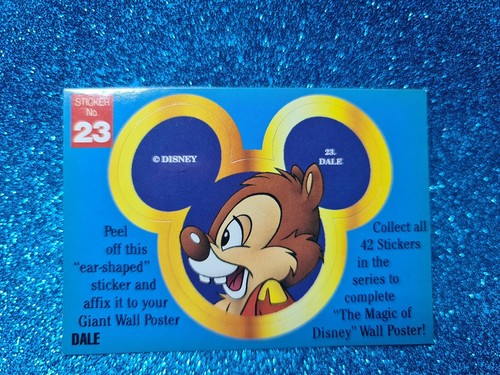 DISNEY EAR SHAPED STICKERS🏆1992 #23 DALE🏆FREE POST - 第 1/1 張圖片